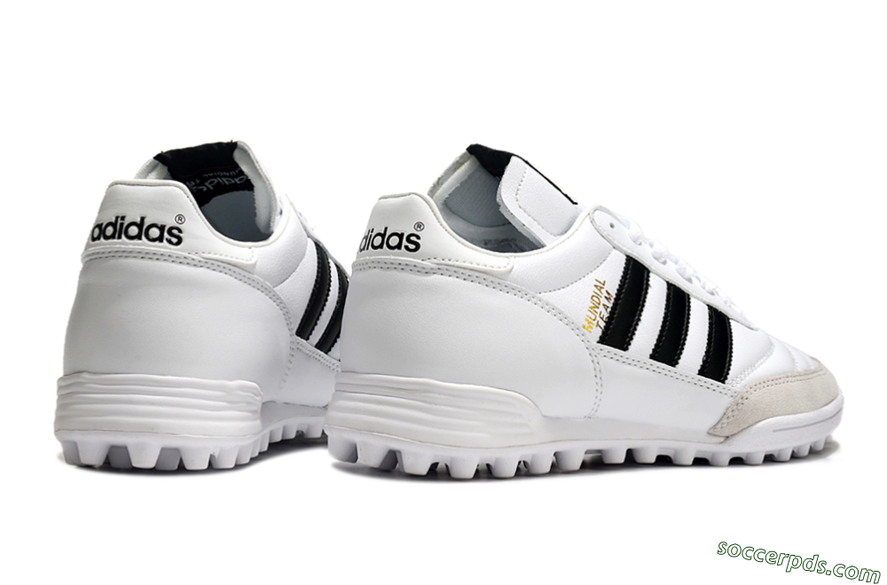 Adidas Mundial Team Astro TF Low-Tops Football Shoes - White/Black/Gold 6