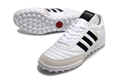 Adidas Mundial Team Astro TF Low-Tops Football Shoes - White/Black/Gold