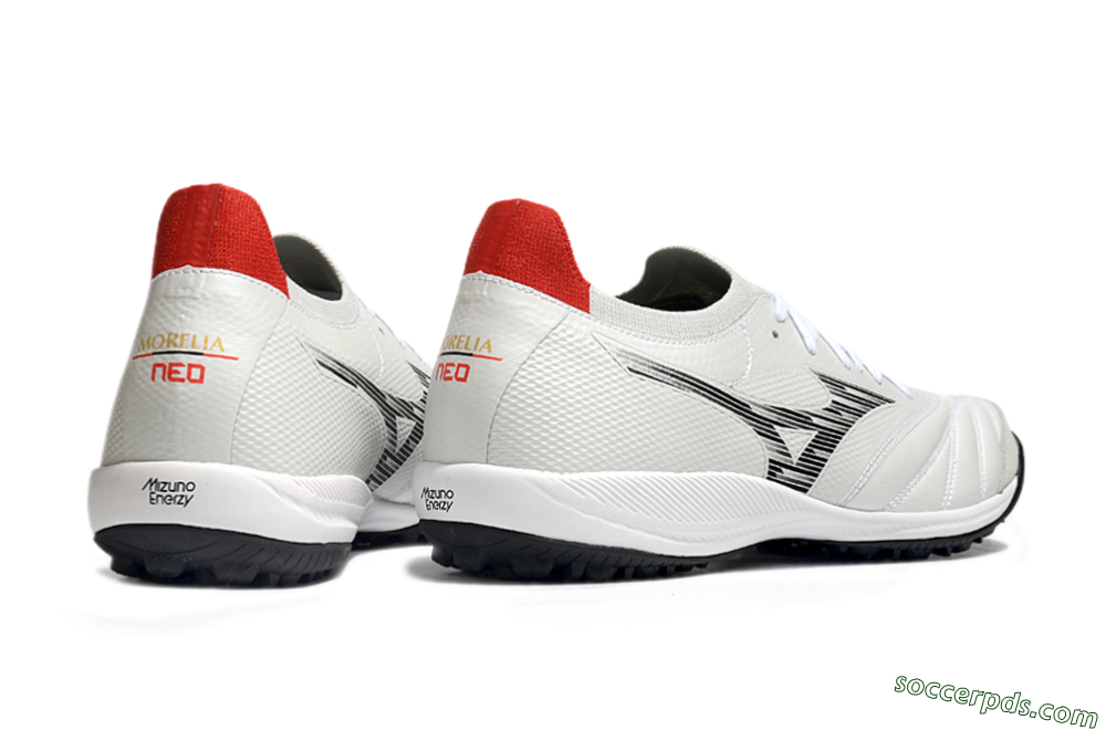 Mizuno Morelia Neo Sala M8 TF Low-Tops Football Shoes - Beige/Black/Red 6