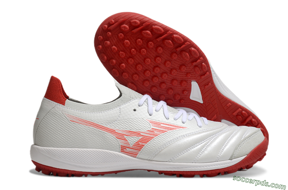 Mizuno Morelia Neo Sala M8 TF Low-Tops Football Shoes - Beige/Red/White 1