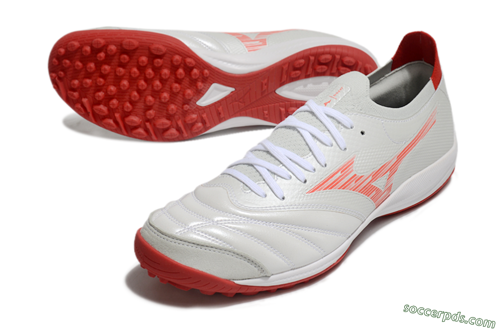 Mizuno Morelia Neo Sala M8 TF Low-Tops Football Shoes - Beige/Red/White 3