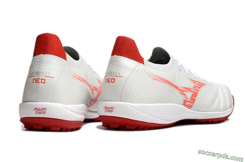 Mizuno Morelia Neo Sala M8 TF Low-Tops Football Shoes - Beige/Red/White 6