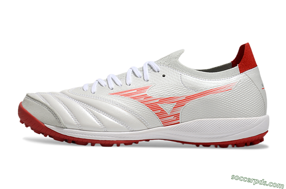Mizuno Morelia Neo Sala M8 TF Low-Tops Football Shoes - Beige/Red/White 2