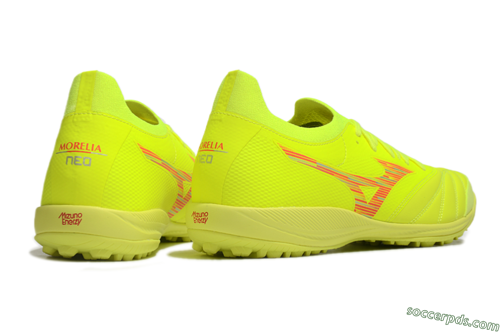 Mizuno Morelia Neo Sala M8 TF Low-Tops Football Shoes - Yellow/Red 6
