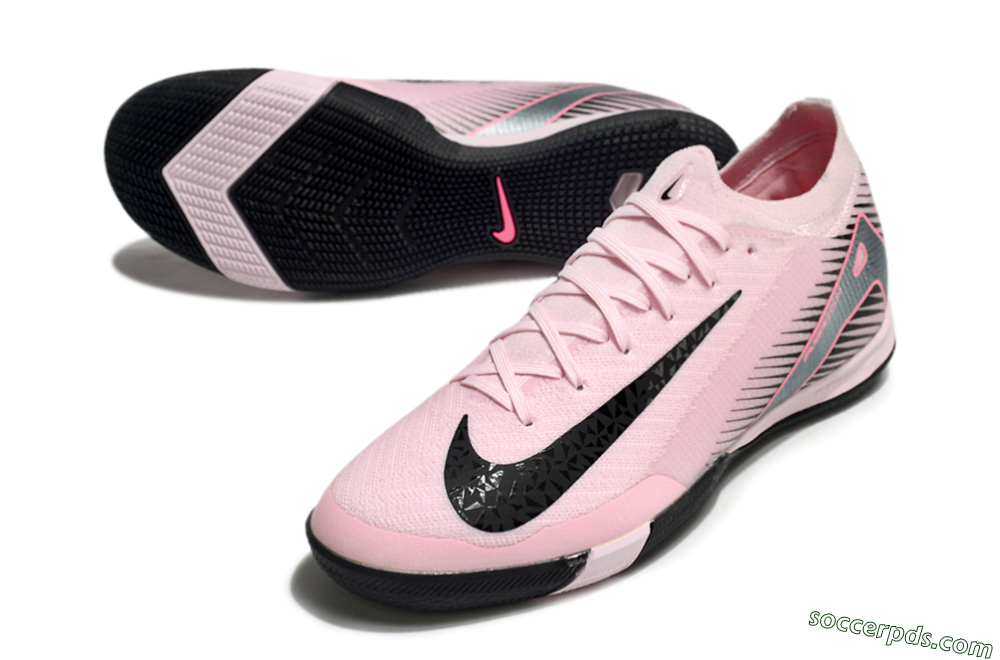 Nike Air Zoom Mercurial Vapor 16 Elite IC Low-Tops Football Shoes - Pink/Silver/Red 3