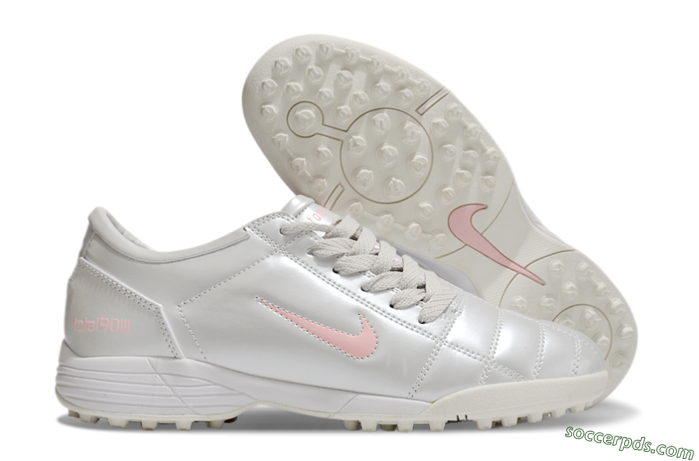 Nike Total 90 II TF Low-Tops Football Shoes - Silver/Pink/White 1