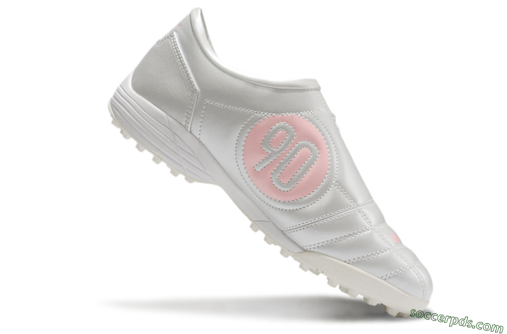 Nike Total 90 II TF Low-Tops Football Shoes - Silver/Pink/White 4
