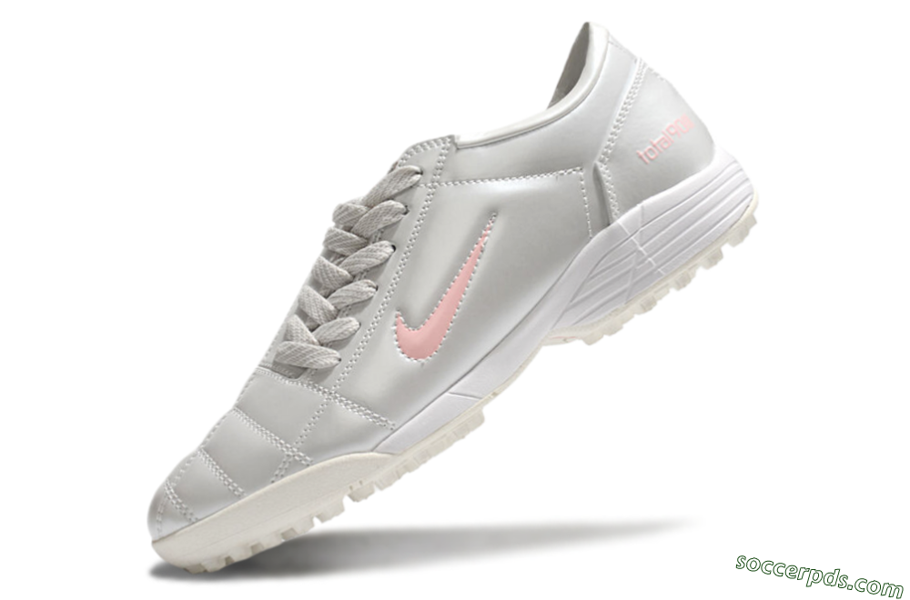 Nike Total 90 II TF Low-Tops Football Shoes - Silver/Pink/White 5