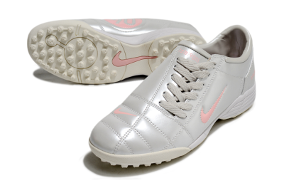 Nike Total 90 II TF Low-Tops Football Shoes - Silver/Pink/White