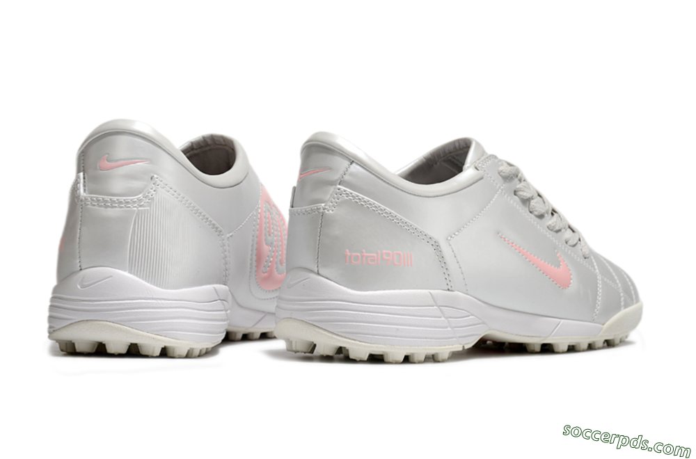 Nike Total 90 II TF Low-Tops Football Shoes - Silver/Pink/White 6