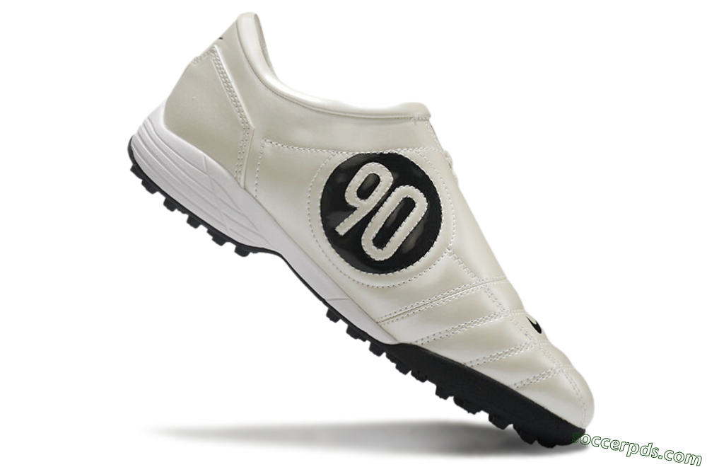Nike Total 90 II TF Low-Tops Football Shoes - Beige/Black/Red 4