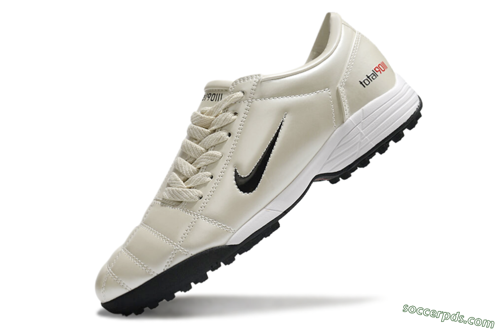 Nike Total 90 II TF Low-Tops Football Shoes - Beige/Black/Red 5