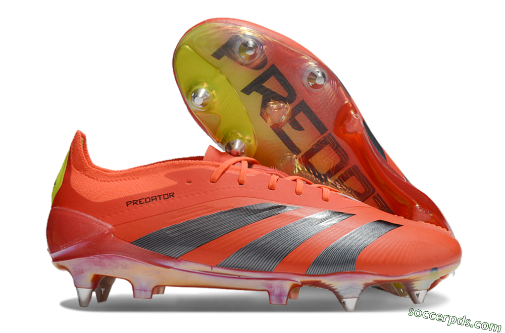 Adidas Predator 24 Elite SG Low-Tops Football Boots - Red/Black/Yellow 1