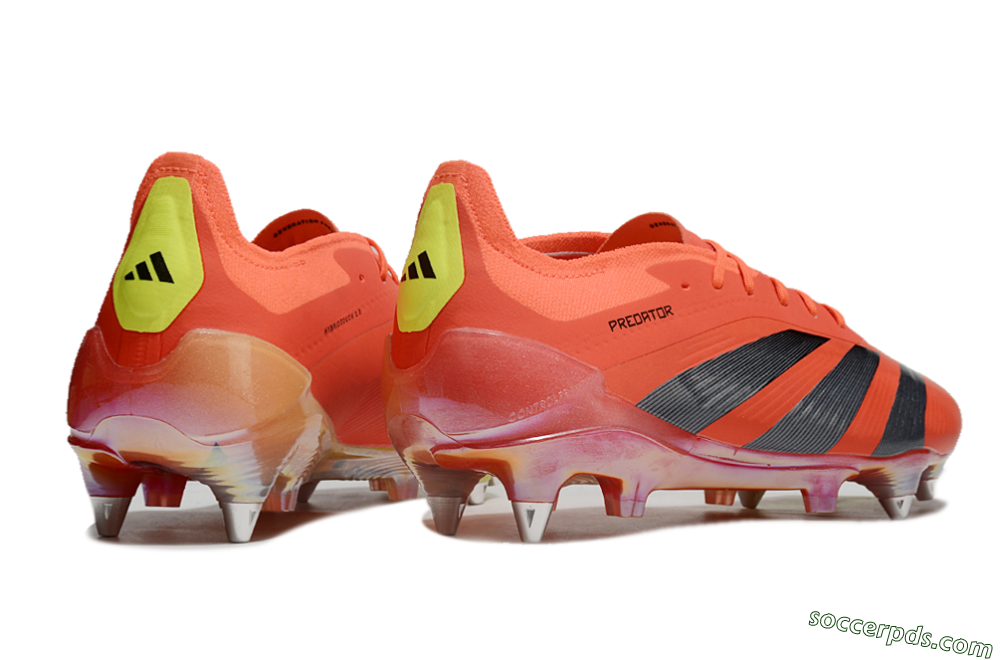 Adidas Predator 24 Elite SG Low-Tops Football Boots - Red/Black/Yellow 6