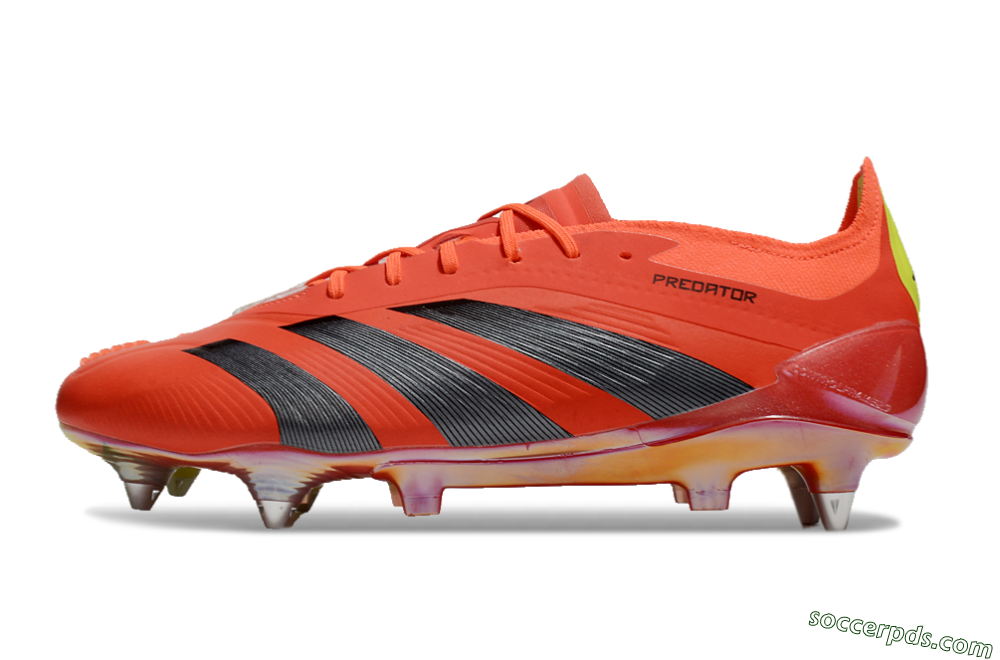 Adidas Predator 24 Elite SG Low-Tops Football Boots - Red/Black/Yellow 2