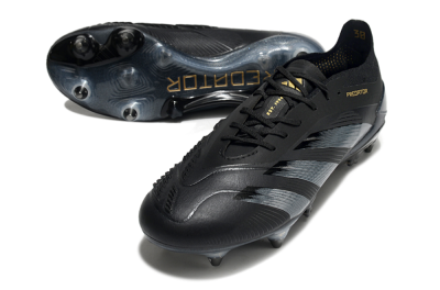 Adidas Predator 24 Elite SG Low-Tops Football Boots - Black/Silver/Gold