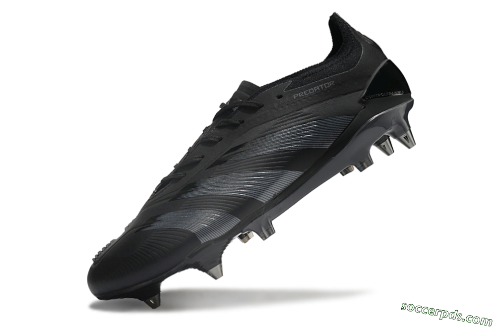 Adidas Predator 24 Elite SG Low-Tops Football Boots - Black/Silver/Gold 6