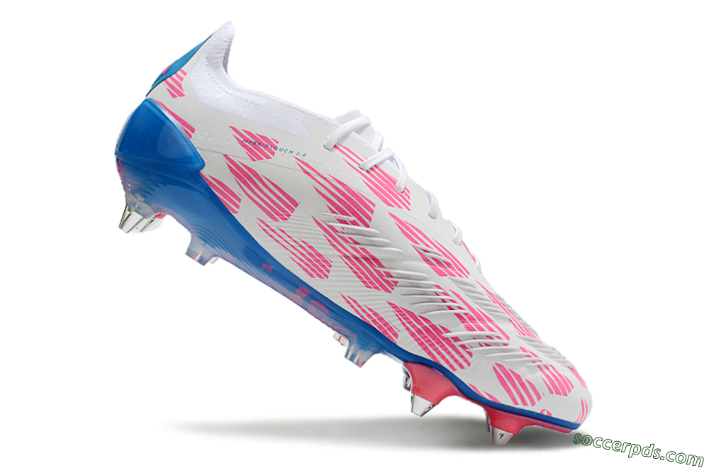 Adidas Predator 24 Elite SG Low-Tops Football Boots - White/Pink/Blue 3