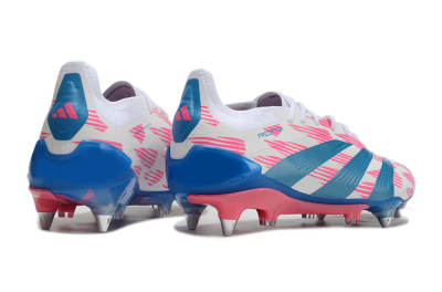 Adidas Predator 24 Elite SG Low-Tops Football Boots - White/Pink/Blue