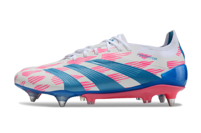 Adidas Predator 24 Elite SG Low-Tops Football Boots - White/Pink/Blue