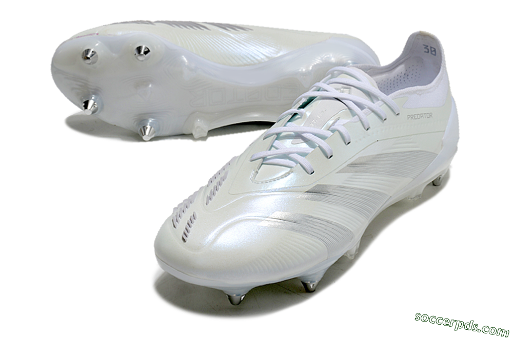 Adidas Predator 24 Elite SG Low-Tops Football Boots - Beige/White/Silver 3