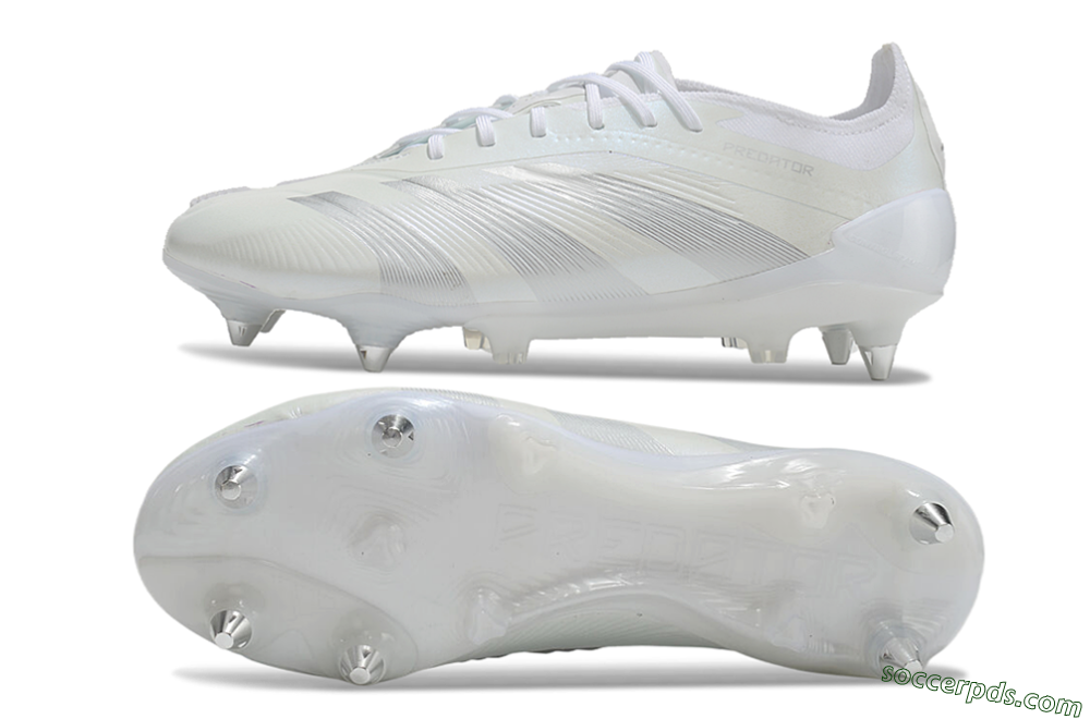 Adidas Predator 24 Elite SG Low-Tops Football Boots - Beige/White/Silver 0