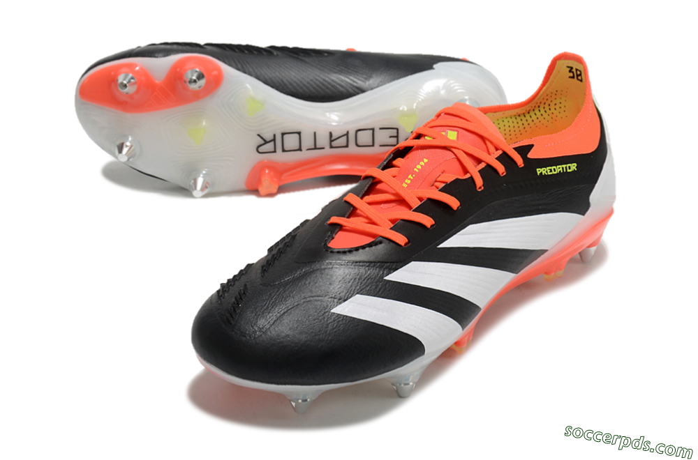 Adidas Predator 24 Elite SG Low-Tops Football Boots - Black/White/Red 3