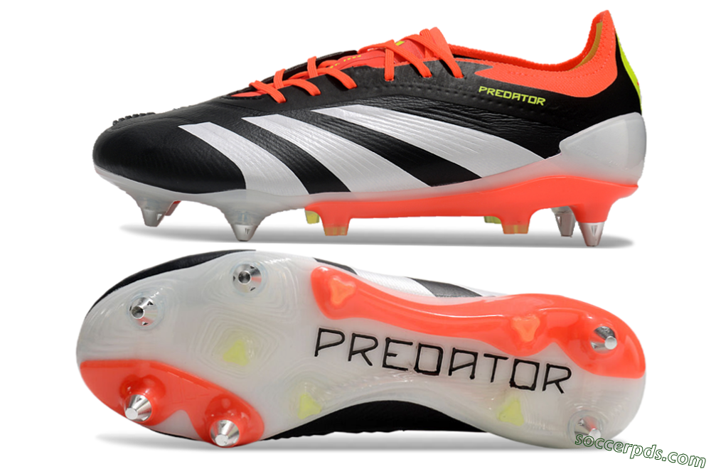 Adidas Predator 24 Elite SG Low-Tops Football Boots - Black/White/Red 0
