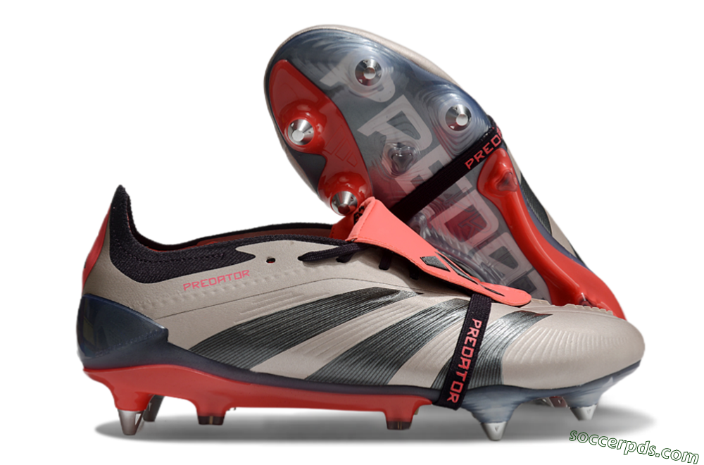 Adidas Predator Elite Foldover Tongue SG Low-Tops Football Boots - Gold/Blue/Red 1