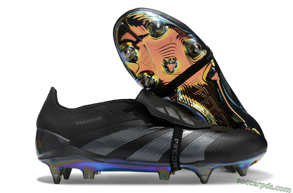 Adidas Predator Elite Foldover Tongue SG Low-Tops Football Boots - Black/Silver/Gold 1