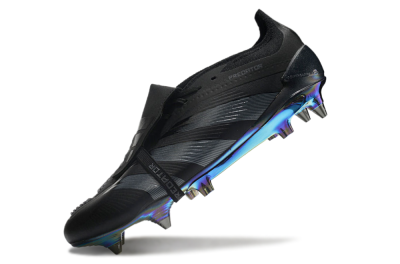 Adidas Predator Elite Foldover Tongue SG Low-Tops Football Boots - Black/Silver/Gold