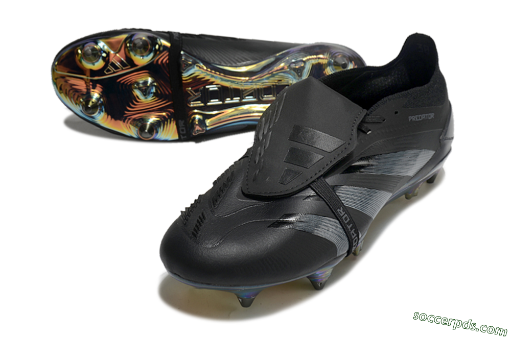 Adidas Predator Elite Foldover Tongue SG Low-Tops Football Boots - Black/Silver/Gold 3