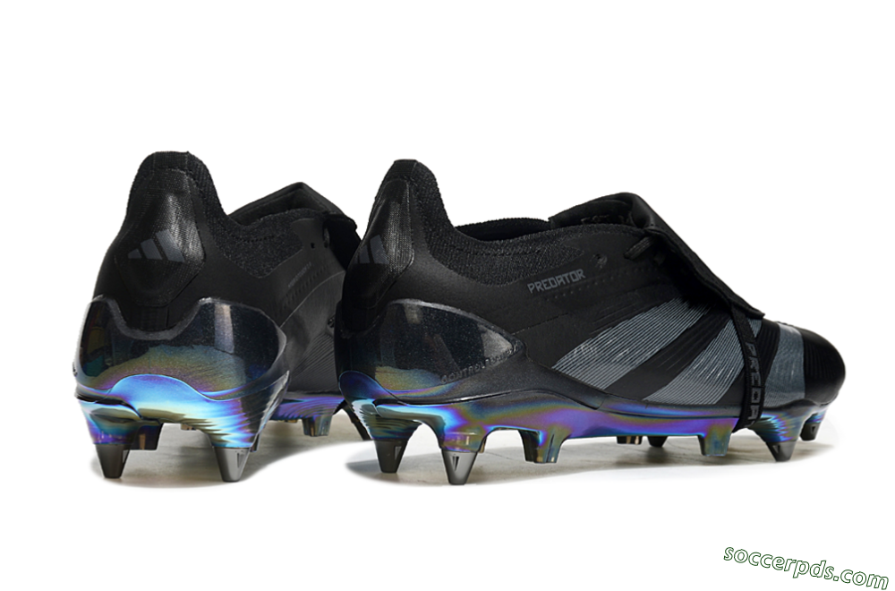 Adidas Predator Elite Foldover Tongue SG Low-Tops Football Boots - Black/Silver/Gold 6