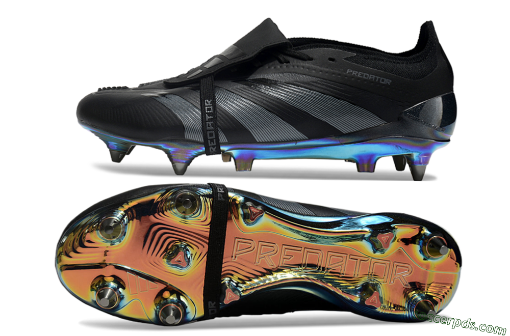 Adidas Predator Elite Foldover Tongue SG Low-Tops Football Boots - Black/Silver/Gold 0