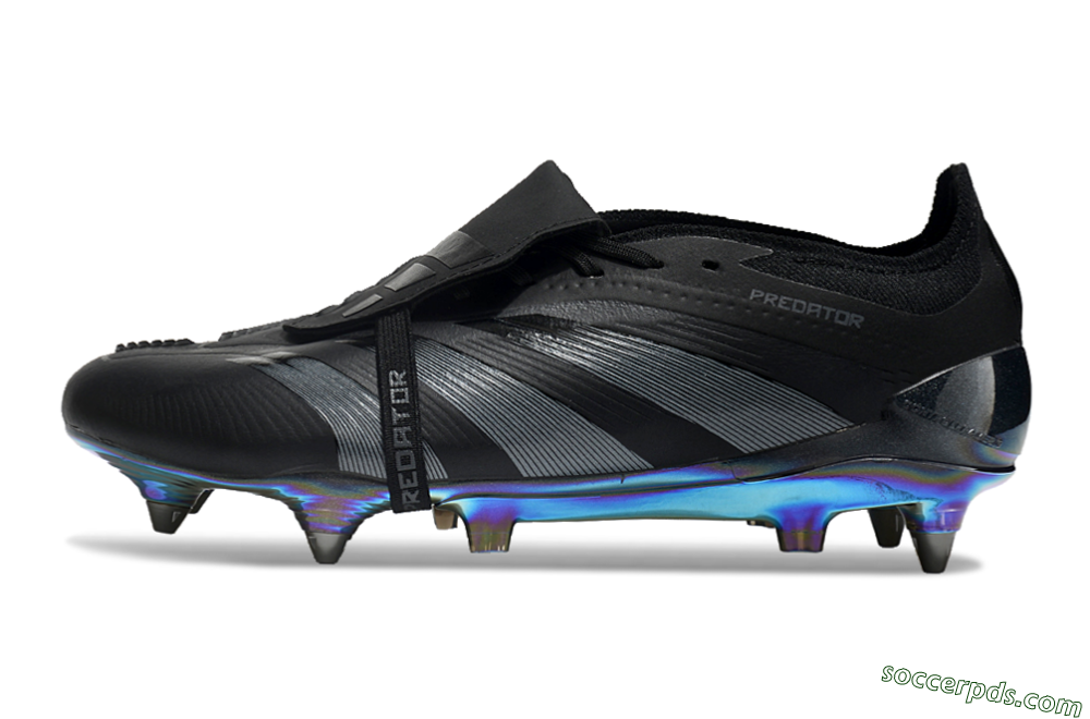 Adidas Predator Elite Foldover Tongue SG Low-Tops Football Boots - Black/Silver/Gold 2