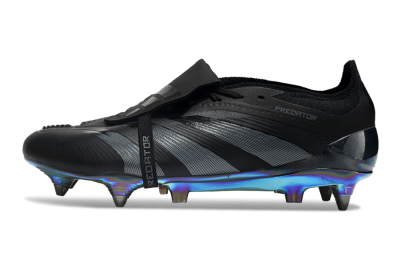 Adidas Predator Elite Foldover Tongue SG Low-Tops Football Boots - Black/Silver/Gold