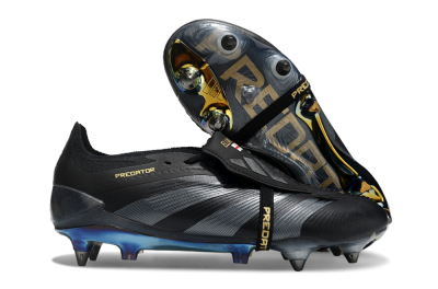 Adidas Predator Elite Foldover Tongue SG Low-Tops Football Boots - Black/Silver/Gold