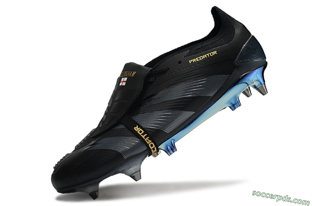 Adidas Predator Elite Foldover Tongue SG Low-Tops Football Boots - Black/Silver/Gold 5