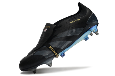 Adidas Predator Elite Foldover Tongue SG Low-Tops Football Boots - Black/Silver/Gold