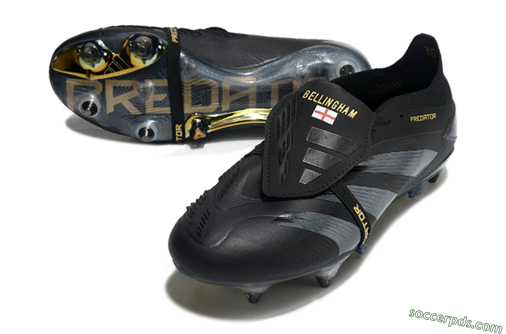 Adidas Predator Elite Foldover Tongue SG Low-Tops Football Boots - Black/Silver/Gold 3