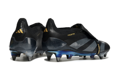 Adidas Predator Elite Foldover Tongue SG Low-Tops Football Boots - Black/Silver/Gold