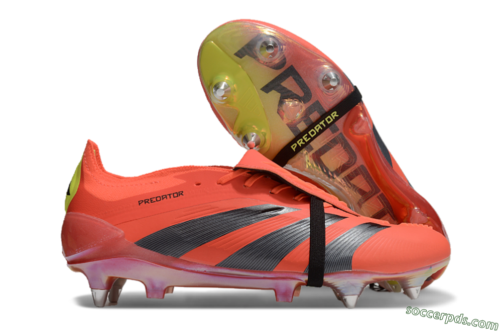 Adidas Predator Elite Foldover Tongue SG Low-Tops Football Boots - Red/Black/Yellow 1