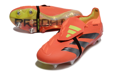 Adidas Predator Elite Foldover Tongue SG Low-Tops Football Boots - Red/Black/Yellow