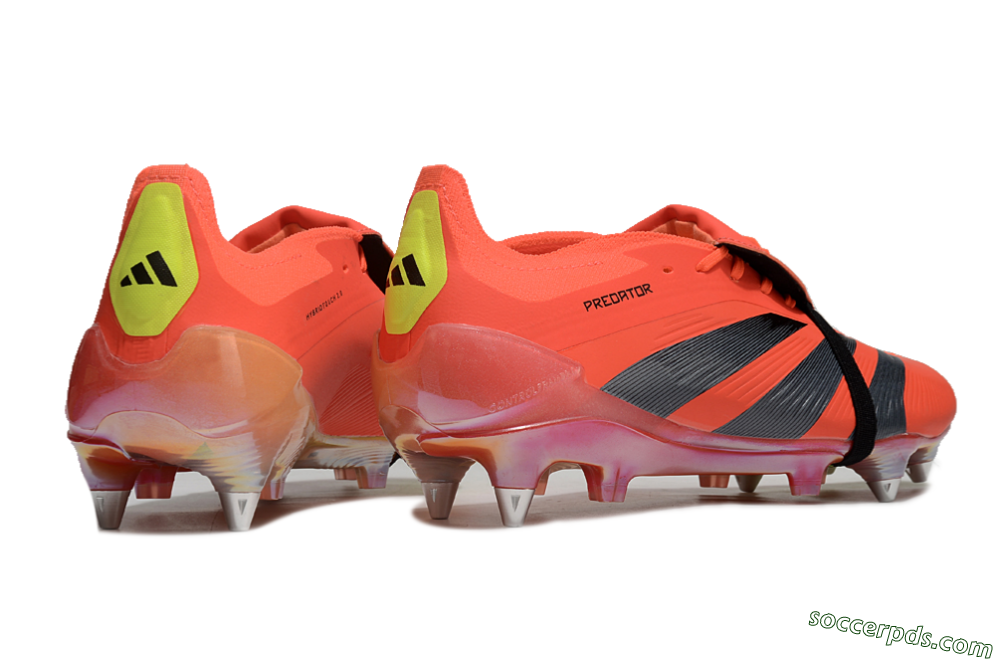 Adidas Predator Elite Foldover Tongue SG Low-Tops Football Boots - Red/Black/Yellow 6