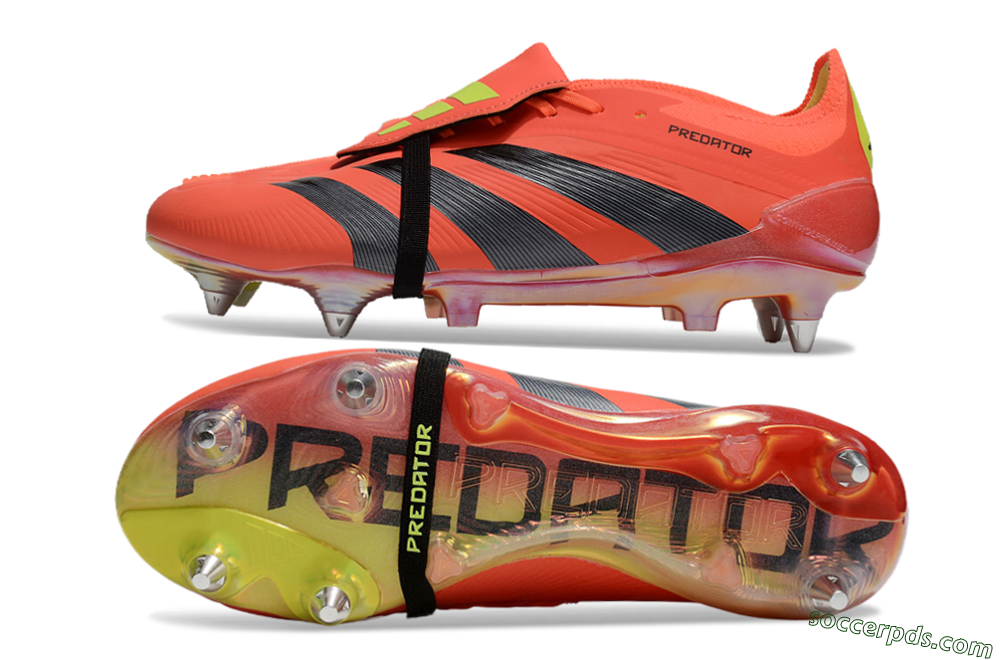 Adidas Predator Elite Foldover Tongue SG Low-Tops Football Boots - Red/Black/Yellow 0