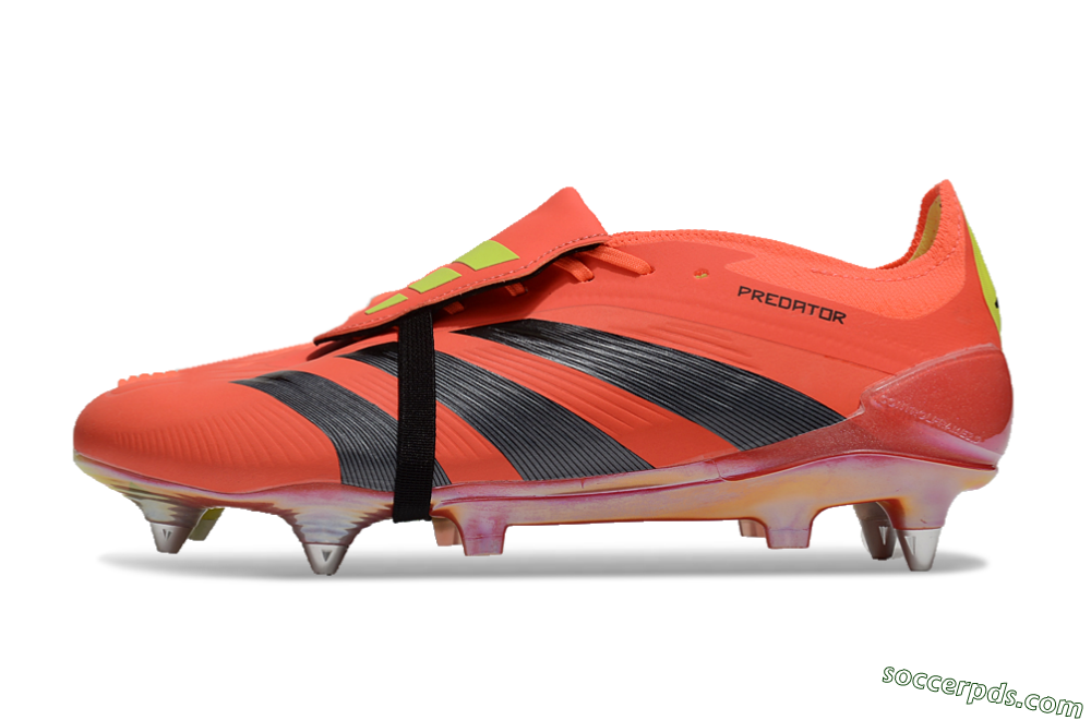 Adidas Predator Elite Foldover Tongue SG Low-Tops Football Boots - Red/Black/Yellow 2