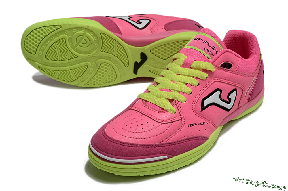 Joma Top Flex IC Low-Tops Football Shoes - Pink/White/Yellow 3