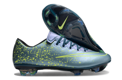 Nike Mercurial Vapor 10 FG Low-Tops Football Boots - Jade/Yellow/Black
