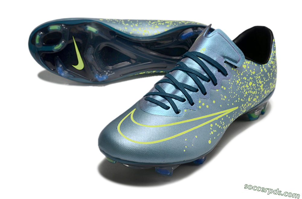Nike Mercurial Vapor 10 FG Low-Tops Football Boots - Jade/Yellow/Black 3