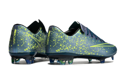 Nike Mercurial Vapor 10 FG Low-Tops Football Boots - Jade/Yellow/Black
